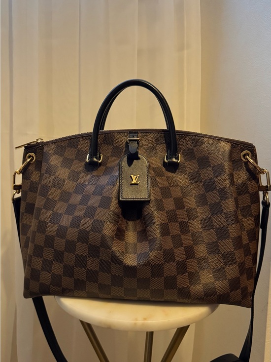 Louis Vuitton Handbags - Louis Vuitton Brown Damier Ebene Tote with Black Handles